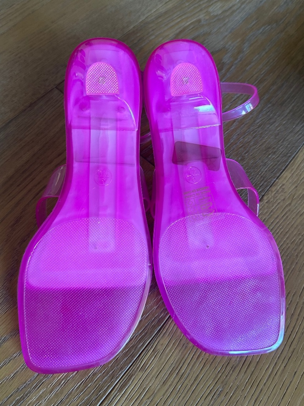 Jeffrey Campbell Gummy-THG Jelly Kitten Heel Sandals Pink Size 9 NEW - Picture 12 of 15